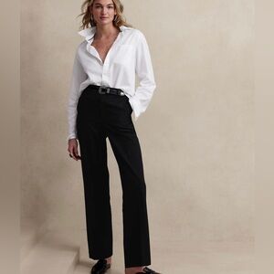Banana Republic black straight leg trousers NWT